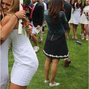 Lily Pulitzer White Dress with embroidery on sides Size 4